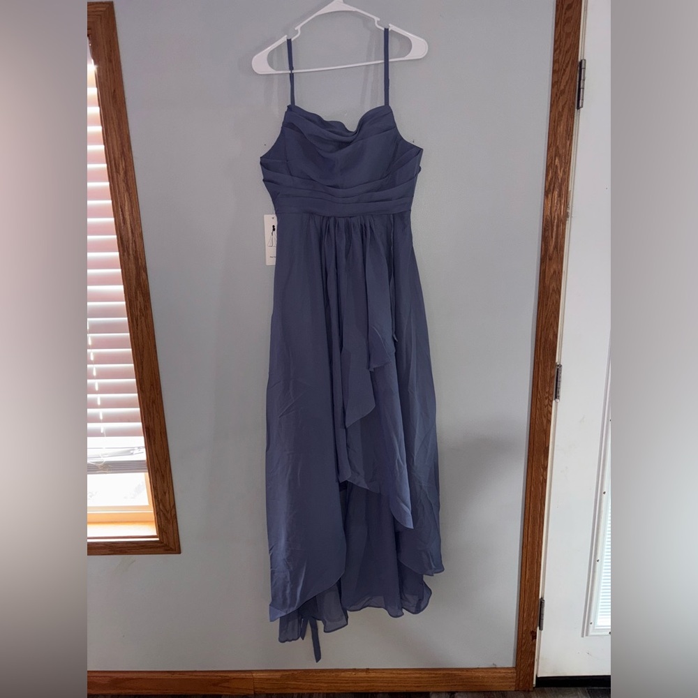 Spaghetti Strap Maxi Dress in Slate Blue